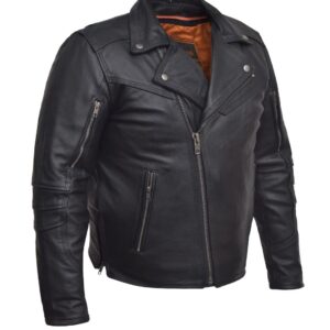 Premium Black Leather Jacket 9008